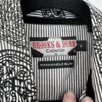 Vintage Brooks & Dunn Pearl Snap Shirt Womens Medium Black Velvet Paisley Photo 4