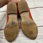 Free People  Royale Flat Embossed Croc Suede Leather Red Orange Size 39 = US 9 Photo 6