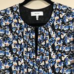 Reiss Lulu Ditsy Floral Blue Black Wedding Guest Ruffle Lined Dress Women 10 Photo 6