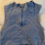 Blue Sleeveless Zip Photo 0