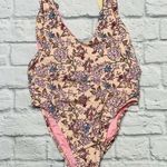 Ris-k  Women's Pink Voyager One Piece Swimsuit Size M Boho Floral New Cheeky Photo 0