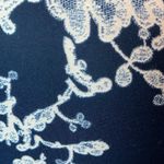 Boohoo  Dress Navy Blue White Floral Form Fitting Snug Womens 8 fits XXS XS Photo 5