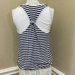 💛 navy and white striped tank top Blue Size L Photo 1