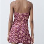 ZARA  Printed Draping Mini Dress NEW Photo 4