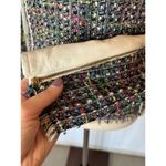 Ramy Brook  Jacket Women Small Black Tweed Leather Sleeve And Trim Full Zip Retro Photo 11