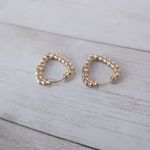 Vintage Earrings Twisted Heart Shape Hoop Photo 2