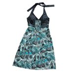 Athleta Pack Everywhere Paisley Dress Halter 10 Travel Wicking Beach Swim Blue Photo 2