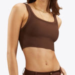 Cuts Clothing CUTS Coreflex Ribbed Cropped Tank in Sierra Size‎ Large Photo 0