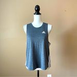 Adidas  | Gray Three Stripe Aeroready Primegreen  Gray Tank Top Sz L Photo 1