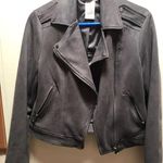 Philosophy  BY RPUBLIC CLOTHING Faux Suede Moto Jacket Charcoal Gray Size Small Photo 3