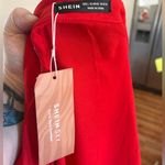 SheIn Red Button Down Blouse Ruffle Sleeves SXY L NWT Photo 5