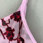 Calvin Klein NEW sheer rose floral print pink & red bralette size medium Photo 6