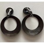 Vintage Acrylic Hoop Women’s Earrings with Blend of Green Dangle Round Sz 1.5” Blue Photo 3