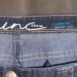 Inc international INC Denim Curvy Fit Skinny Leg Jeans Blue Denim Sequin Back Pocket Photo 7