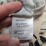 Cathy Black & Cream Floral Button Front Top Size Medium Photo 6