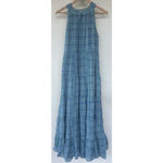 Torrid  Maxi Dress 00 M Lindsay Hi-Low Tiered Plaid Cottage Boho Fields Lagenlook Photo 4