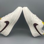 Nike Chic and Comfortable:  Women's Court Vision Low - Sail/Yellow/Brown Size 8.5 Photo 7