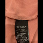 Beige by eci Pink Black Trim Flowy Peplum Ruffle Blouse Top Medium Workwear Photo 4