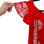 Free People Orange & White Rayon Off Shoulder Elastic Wide Leg Jumpsuit XS Photo 63