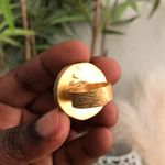 Unique Yellow Gold Tone Oval Shape Faux Ruby Gem Birthstone Ring #fairycore #2000s #y2k #whimsical #boho Photo 3