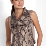BCBGMAXAZRIA Maxazria Snakeskin Rare Moto Vest Photo 0
