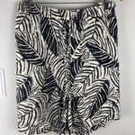 Cynthia Rowley  100% Linen Shorts Women’s 3X Black Cream Palm Leaf Pull On Resort Photo 0
