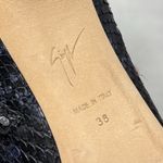 Giuseppe Zanotti  Snakeskin Leather Pointed Toe Mid Stiletto Heeled Ankle Boots Photo 8