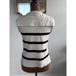 Truth‎ Republic Sleeveless Sweater Top Striped Sailor Collar Knit S Black Photo 1