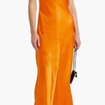 frame denim FRAME Lace-up satin-jacquard maxi dress NWT Photo 0