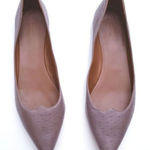 Anthropologie Tomas Maier Palm Tree Embossed Pointed Leather Flats Photo 0