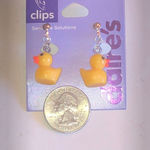 Claire's Yellow Rubber Duck Clip On Earrings Photo 4