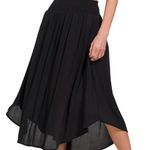 Zenana Outfitters Woven Crinkle Smocked Waist Maxi Skirt W Pockets Photo 0