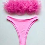 SheIn Pink Bandeau High Cut Bikini Photo 2
