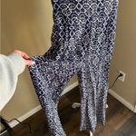 Elevenses Anthropology elevenes Navy Blue Patterned Women's Jumpsuit Photo 3