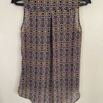 H&M Women’s Sleeveless Formal Blouse - Black and Yellow Pattern button down Photo 6