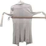 White House | Black Market WHBM Womans Cream Cardigan Small Duster Long Knit Ribbed Cozy Warm Photo 7