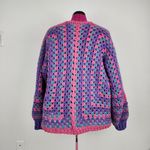 Handmade Crochet Granny Cardigan Berries Multicolor Pink Purple Blue Boho Cozy Size undefined Photo 2