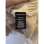 Who What Wear Women's XL Wool Blend Oatmeal Button Cardigan Sweater Puff Sleeves Photo 5