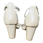 Mari A. Marsha Strappy Chunky Heel Nude Sandals Ankle Strap Faux Leather Size 9 Tan Photo 2