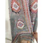 Raj Kimono Open Cardigan Vest Thick Stitch Embroidered Southwest Aztec Boho Size undefined Photo 3