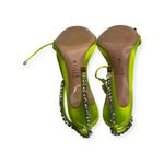 Schutz new  𒀭 Islah Satin + Crystal Heeled Sandals 𒀭Fresh Green [Neon] 𒀭 7.5M Photo 12