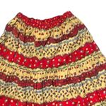 Vintage Casey Coleman Skirt Vibrant full Red Yellow floral maximalist print Med Photo 1