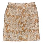 Talbots Pencil Skirt Womens Size 6P Copper Metallic Gold Brocade Cocktail Photo 0