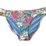 Jessica Simpson Bikini Bottom Textured Hipster Floral Pink Blue L Photo 2