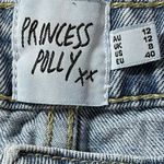 Princess Polly  Women's Blue Mid Rise Y2K A Line Mini Denim Jean Skirt Size 8 Photo 3