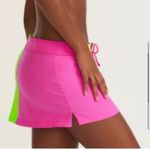 Love Shack Fancy NWT X Hurley Solid Blocked Boardie Skirt neon pink green swimsuit Photo 4