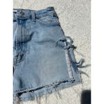 Mother x Superior Light Blue Denim Distressed Shorts Size 27 Photo 4