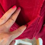 Johnny Was  Red Corduroy Floral Embroidered Jacket Boho Bohemian Size Small Photo 7