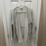 J. Jill PureJill Open Front Waterfall Drawstring Belted Cardigan Size Large Tan Photo 8