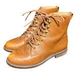 Madewell  The Kellie‎ Lace-Up Boot in Dried Maple Leather Shoes Womens Size 6 Photo 0